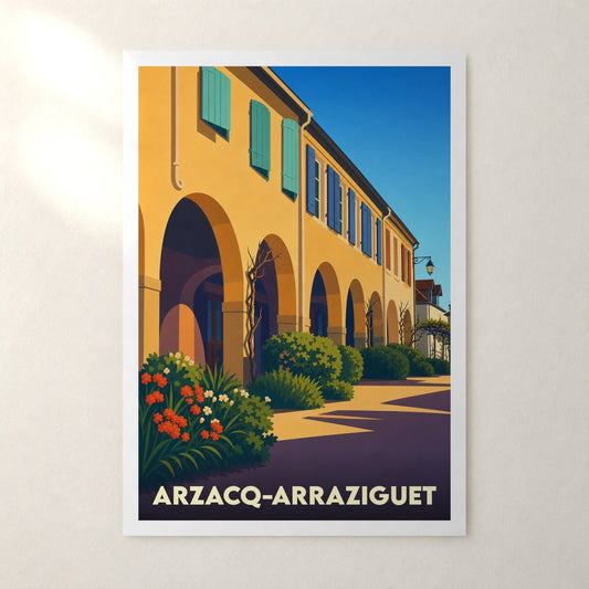 Affiche Arzacq-Arraziguet – sans cadre, accrochée au mur