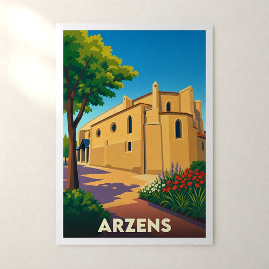 Affiche Arzens – sans cadre, accrochée au mur