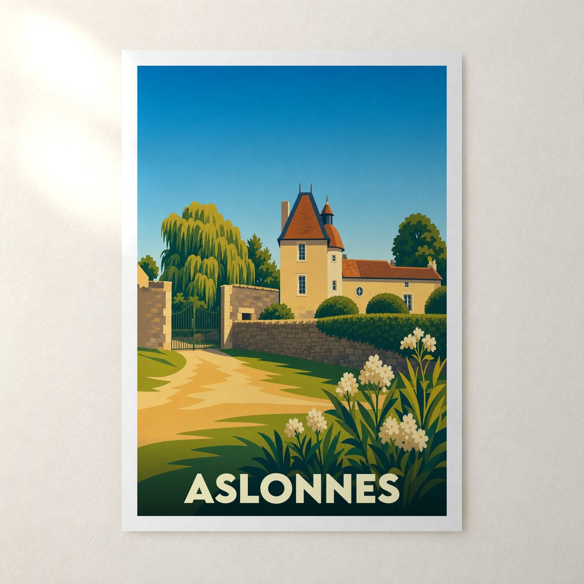 Affiche Aslonnes – sans cadre, accrochée au mur