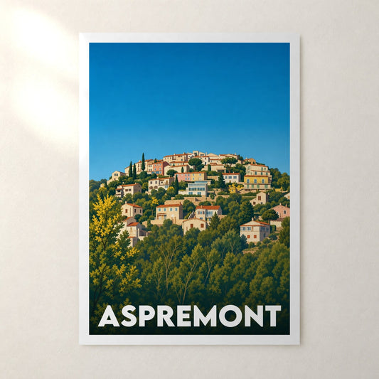 Affiche Aspremont – sans cadre, accrochée au mur