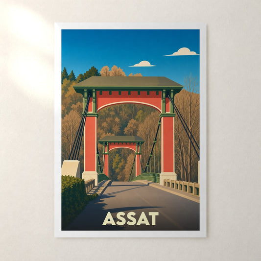 Affiche Assat – sans cadre, accrochée au mur