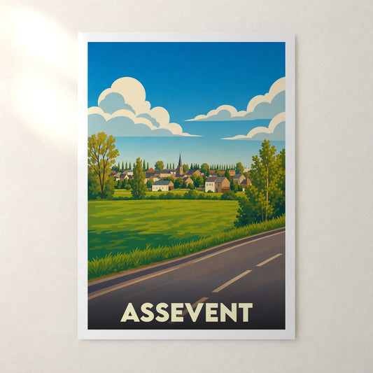 Affiche Assevent – sans cadre, accrochée au mur