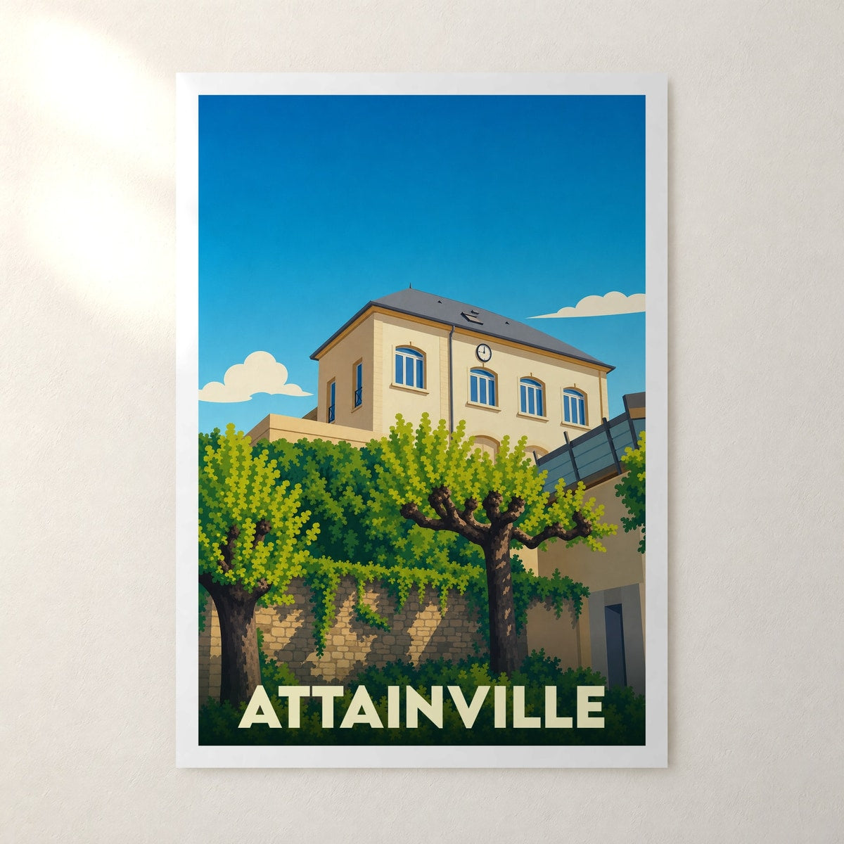 Affiche Attainville – sans cadre, accrochée au mur