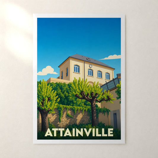 Affiche Attainville – sans cadre, accrochée au mur