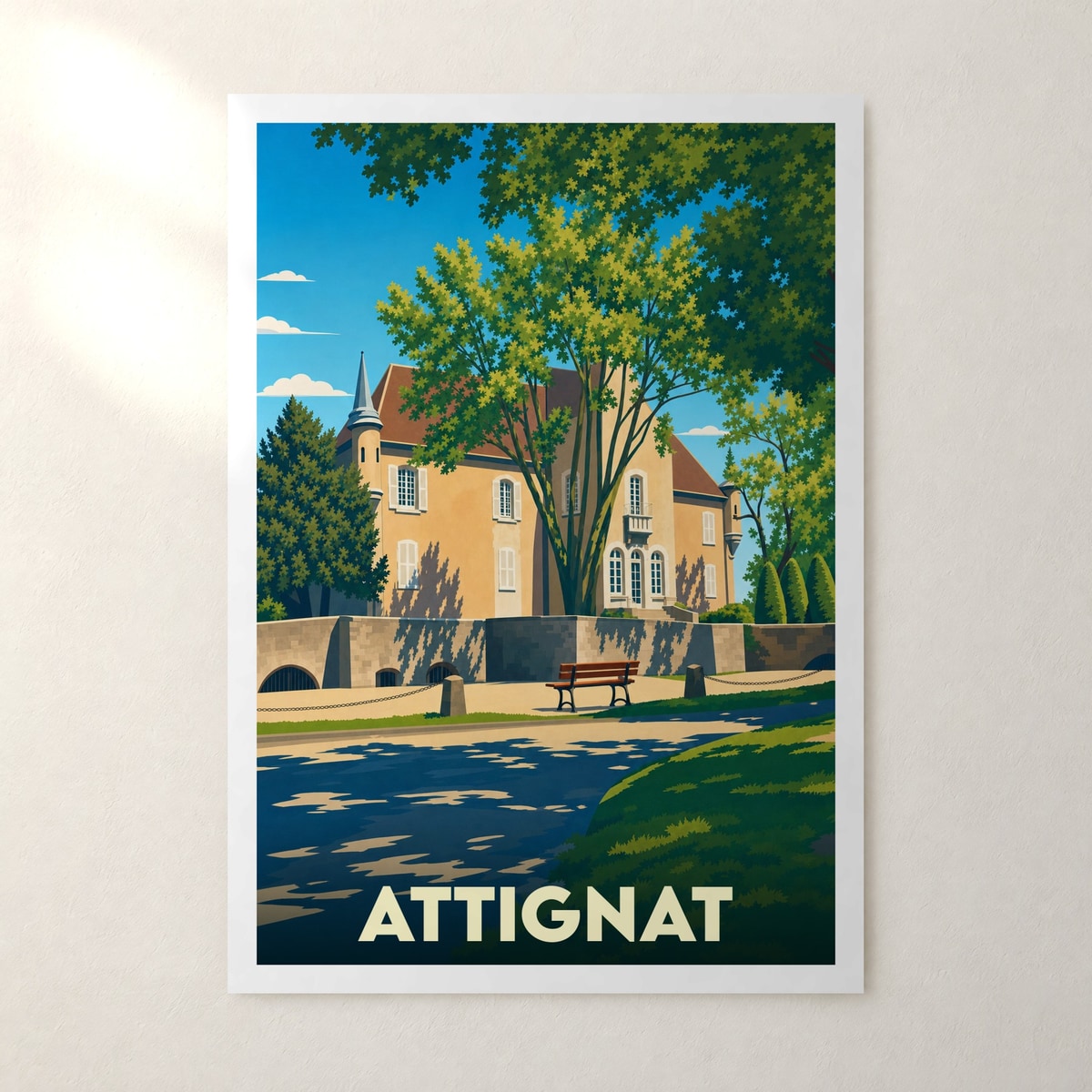 Affiche Attignat – sans cadre, accrochée au mur