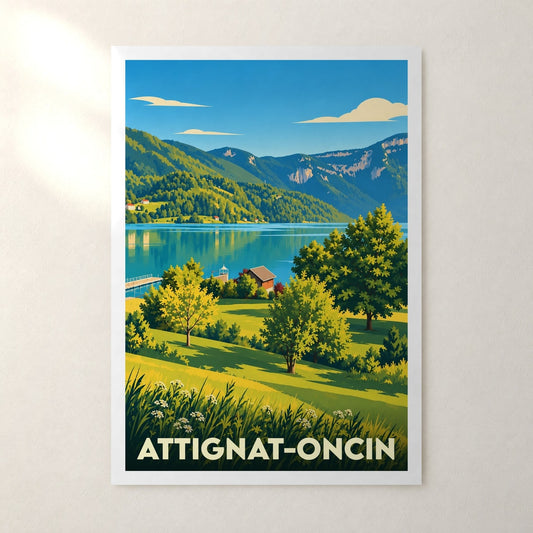 Affiche Attignat-Oncin – sans cadre, accrochée au mur