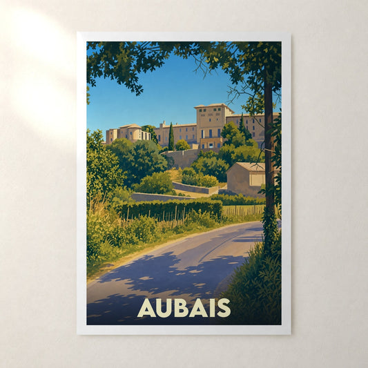 Affiche Aubais – sans cadre, accrochée au mur