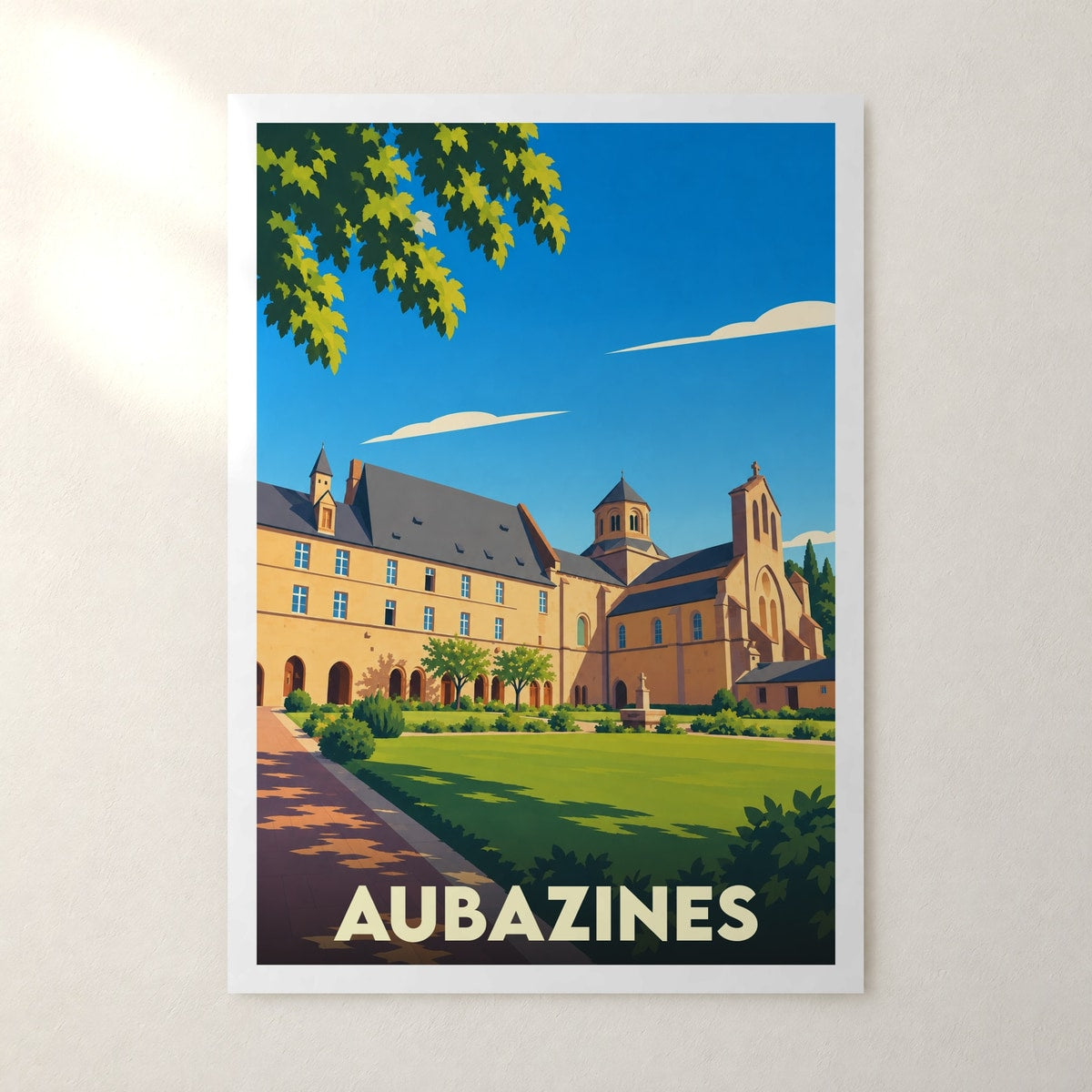 Affiche Aubazines – sans cadre, accrochée au mur