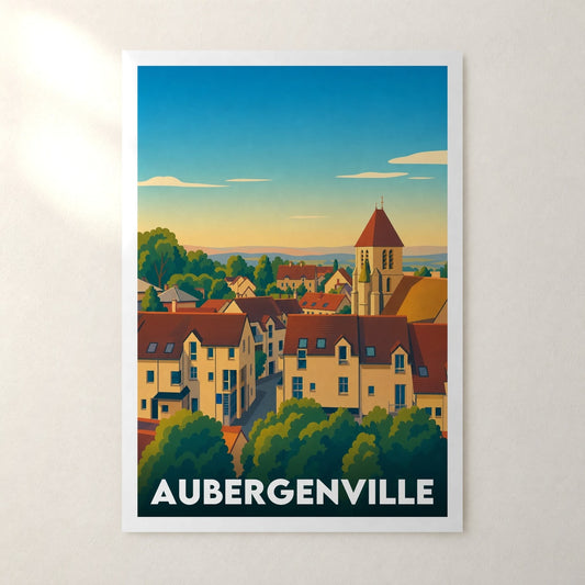 Affiche Aubergenville – sans cadre, accrochée au mur