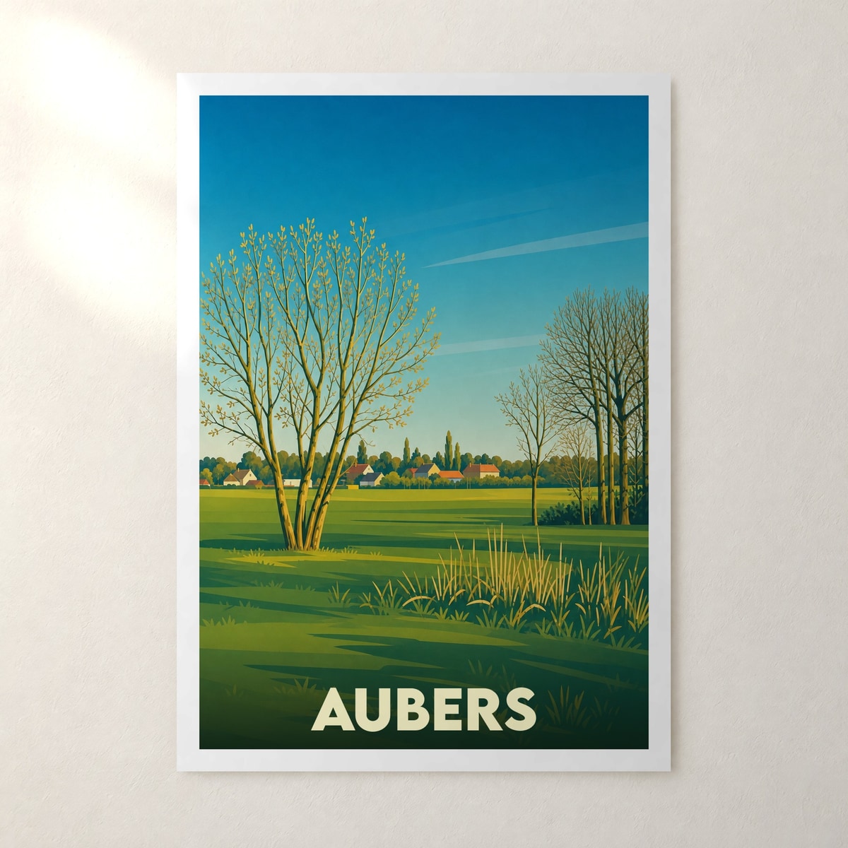 Affiche Aubers – sans cadre, accrochée au mur