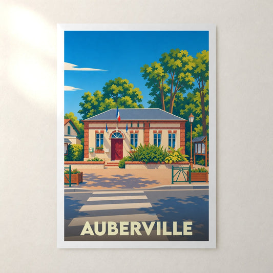 Affiche Auberville – sans cadre, accrochée au mur