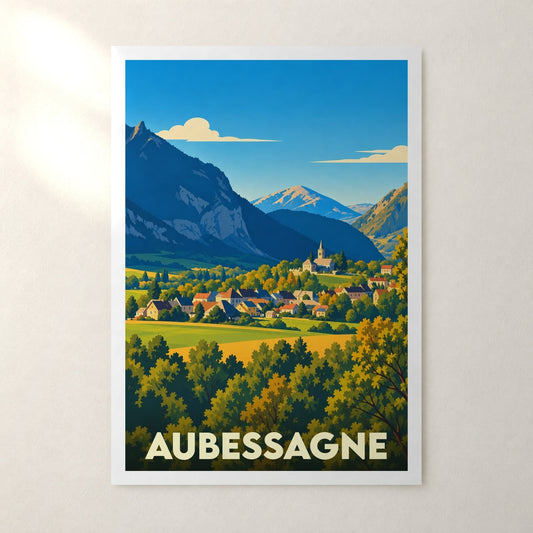 Affiche Aubessagne – sans cadre, accrochée au mur