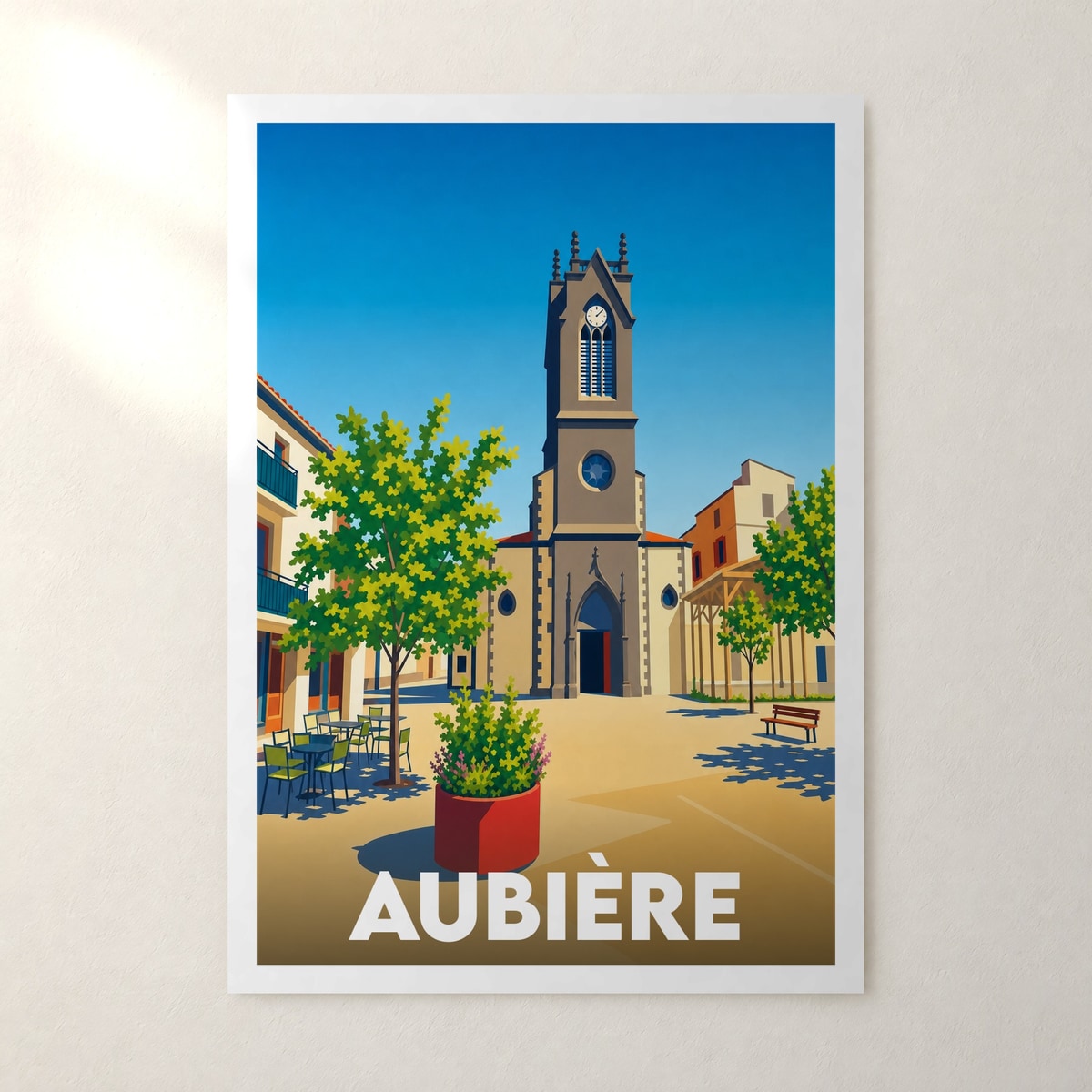 Affiche Aubière – sans cadre, accrochée au mur