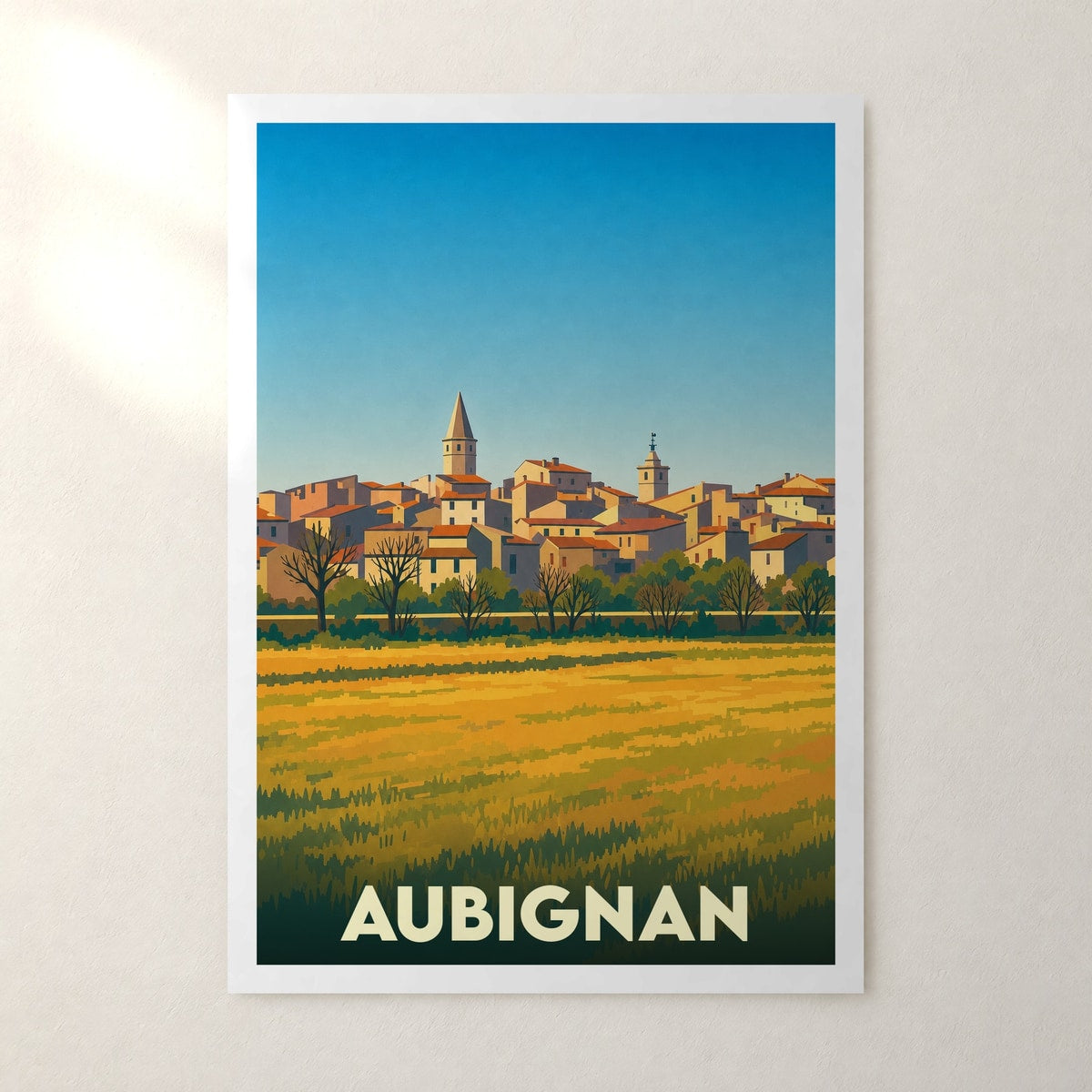 Affiche Aubignan – sans cadre, accrochée au mur