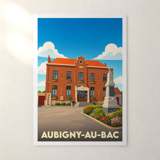 Affiche Aubigny-au-Bac – sans cadre, accrochée au mur