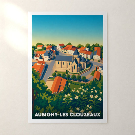 Affiche Aubigny-Les Clouzeaux – sans cadre, accrochée au mur