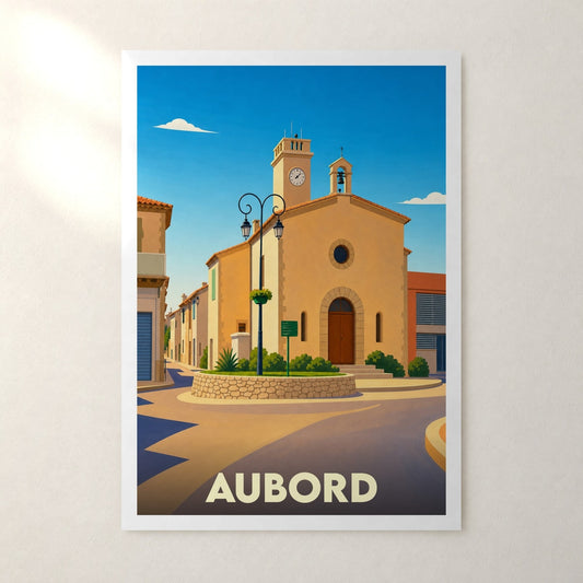 Affiche Aubord – sans cadre, accrochée au mur