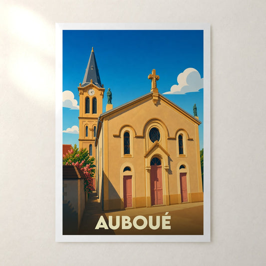 Affiche Auboué – sans cadre, accrochée au mur