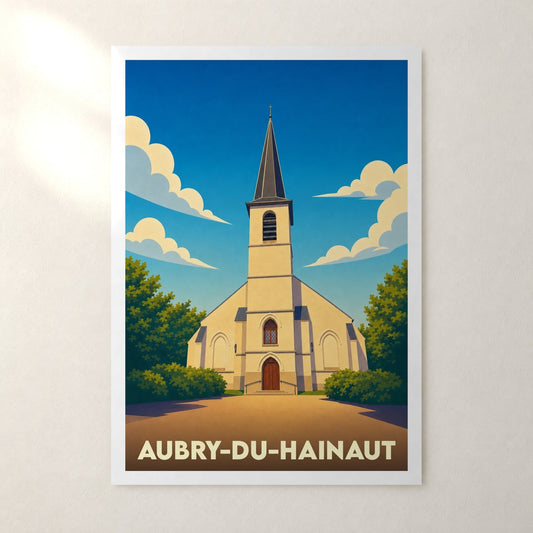 Affiche Aubry-du-Hainaut – sans cadre, accrochée au mur