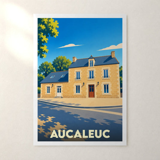 Affiche Aucaleuc – sans cadre, accrochée au mur