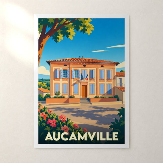 Affiche Aucamville (Tarn-et-Garonne) – sans cadre, accrochée au mur