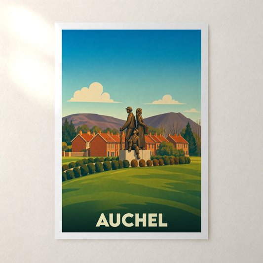 Affiche Auchel – sans cadre, accrochée au mur
