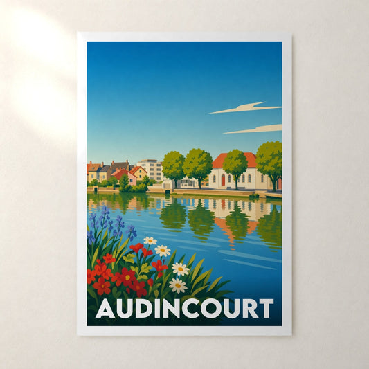 Affiche Audincourt – sans cadre, accrochée au mur