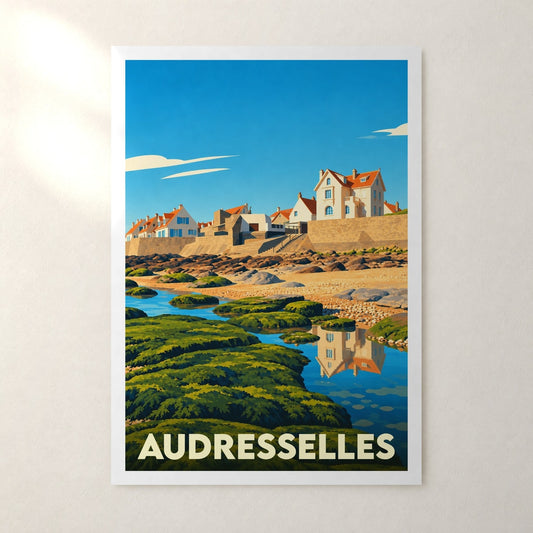 Affiche Audresselles – sans cadre, accrochée au mur