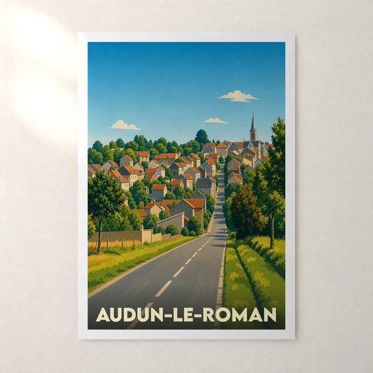 Affiche Audun-le-Roman – sans cadre, accrochée au mur