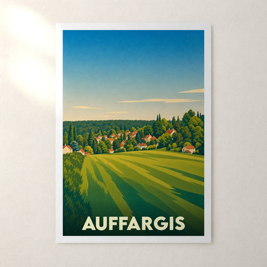 Affiche Auffargis – sans cadre, accrochée au mur