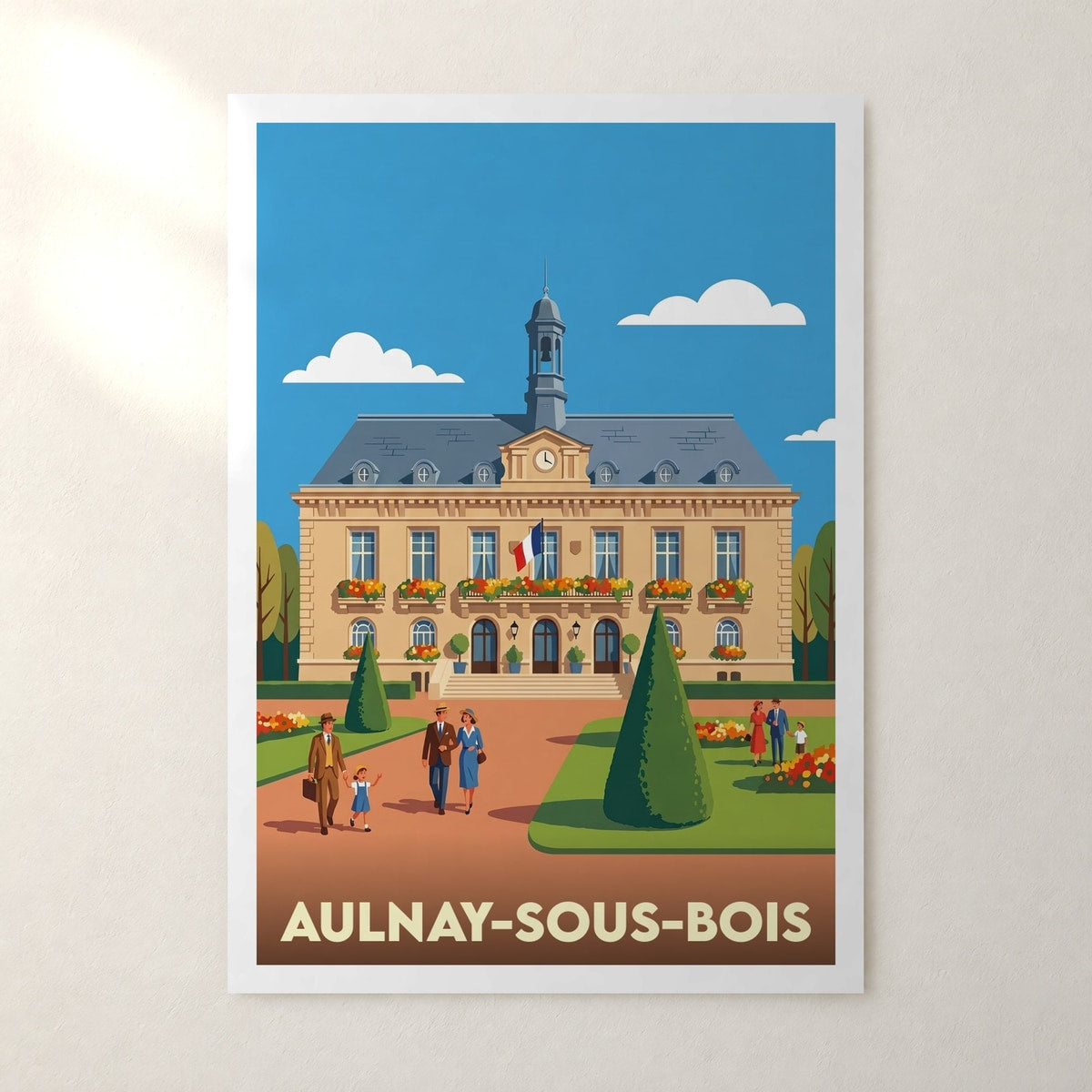 Affiche Aulnay-sous-Bois – sans cadre, accrochée au mur