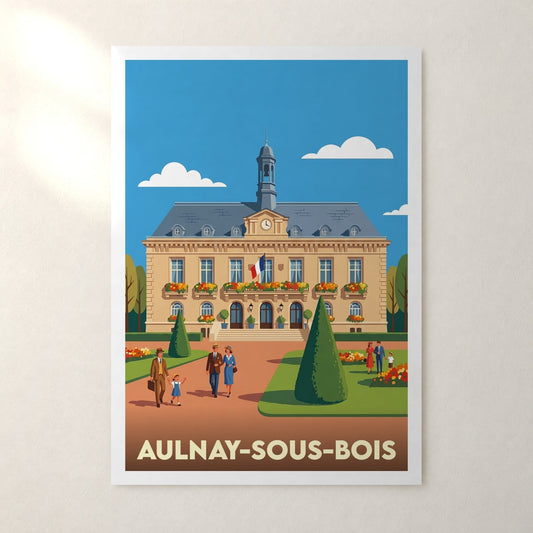 Affiche Aulnay-sous-Bois – sans cadre, accrochée au mur