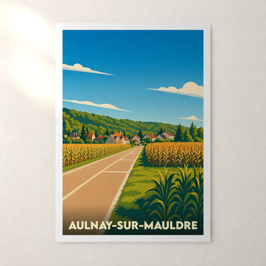 Affiche Aulnay-sur-Mauldre – sans cadre, accrochée au mur