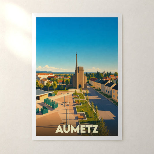 Affiche Aumetz – sans cadre, accrochée au mur