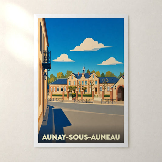 Affiche Aunay-sous-Auneau – sans cadre, accrochée au mur