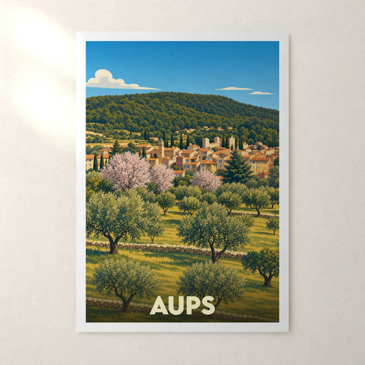 Affiche Aups – sans cadre, accrochée au mur