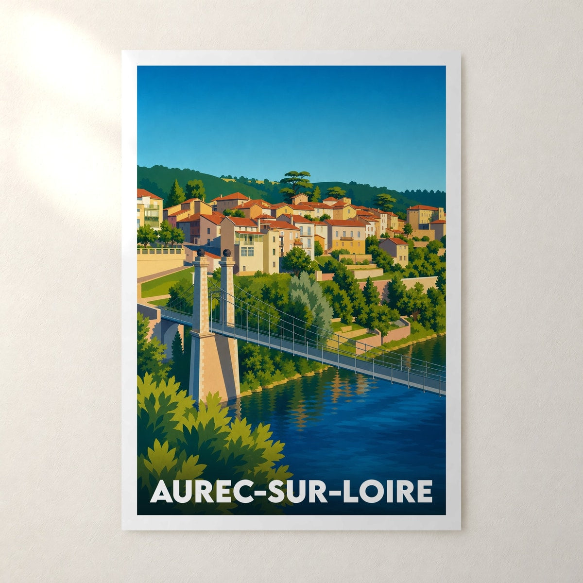 Affiche Aurec-sur-Loire – sans cadre, accrochée au mur