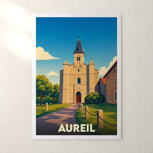 Affiche Aureil – sans cadre, accrochée au mur