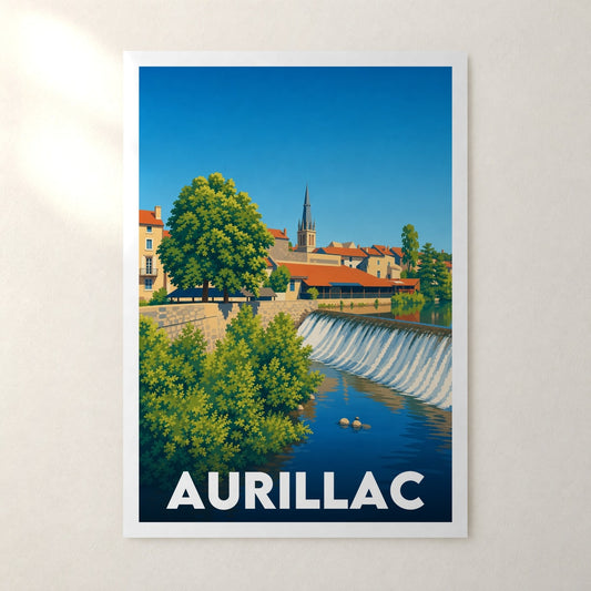 Affiche Aurillac – sans cadre, accrochée au mur