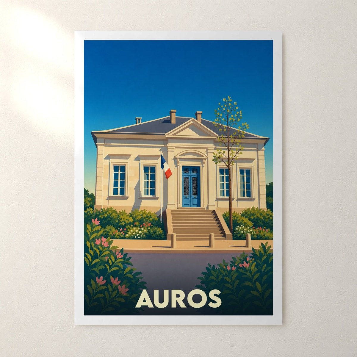 Affiche Auros – sans cadre, accrochée au mur