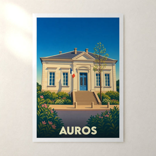 Affiche Auros – sans cadre, accrochée au mur