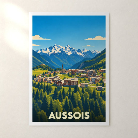 Affiche Aussois – sans cadre, accrochée au mur
