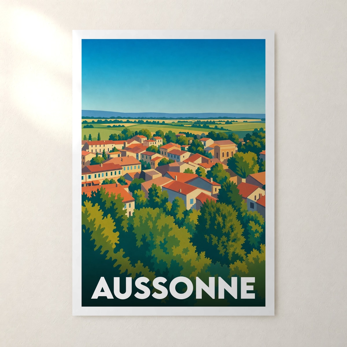 Affiche Aussonne – sans cadre, accrochée au mur