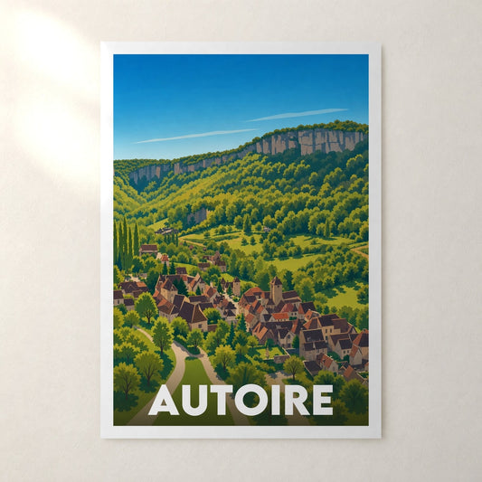 Affiche Autoire – sans cadre, accrochée au mur