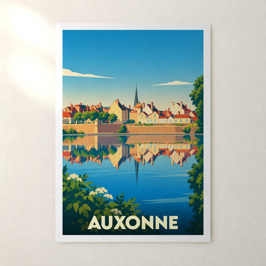 Affiche Auxonne – sans cadre, accrochée au mur