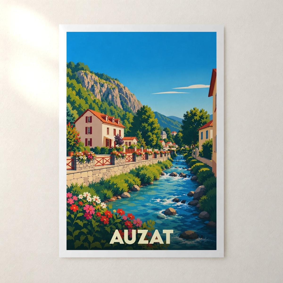 Affiche Auzat – sans cadre, accrochée au mur