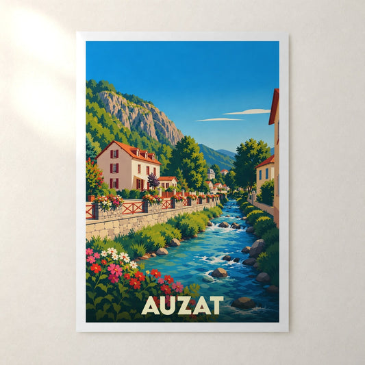 Affiche Auzat – sans cadre, accrochée au mur