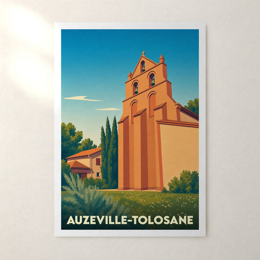 Affiche Auzeville-Tolosane – sans cadre, accrochée au mur