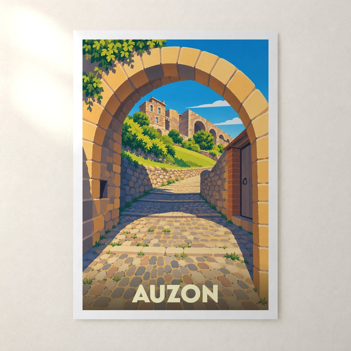Affiche Auzon – sans cadre, accrochée au mur