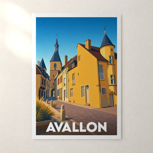 Affiche Avallon – sans cadre, accrochée au mur